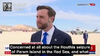 ️🇺🇸🇾🇪🇾🇪 US Vice President J.D. Vance said that the US is "on the situation" after the Houthis' capture of the Red Sea island of Ferim, a strategic choke point in the Bab al-Mandab Strait.