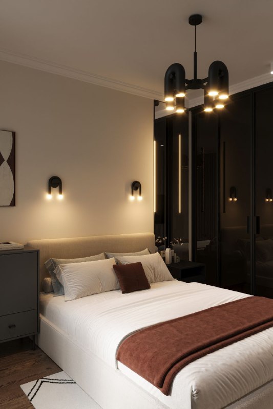 Ловите вдохновение из этого московского проекта для девушки Уютная спальня, балкон, стильные ванные комнаты что бы вы добавили? Спальня 13,1 кв.м Б... - изображение 3 - проекта, спальня, балкон