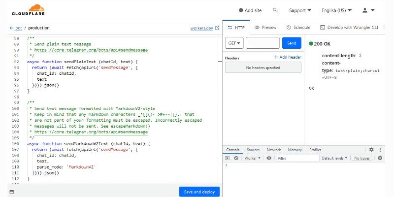GitHub - cvzi/telegram-bot-cloudflare: A minimal example of a Telegram Bot on Cloudflare Workers