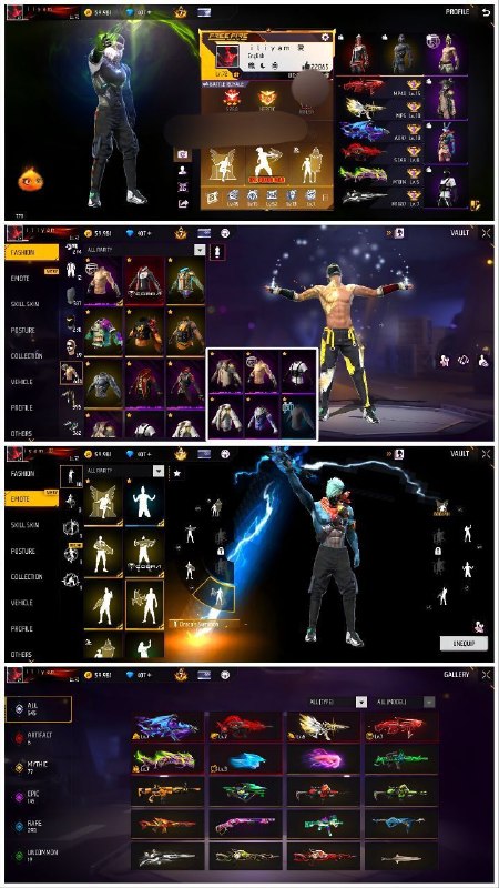 دنیای اکانت فری فایر freefire: 45. Gh