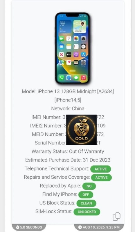خدمات نرم افزاری Gold: ☑️تاییدی ریجکتی ایفون 13 ، ایفون 15 ، ایفون 16 پرومکس☑️😍 مطمئن باشید با ارسال دقیق و با کیفیت مدارک مشکل ریجکتی در 5 تا 