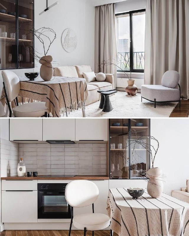 Атмосферный интерьер квартиры 37 кв.м Квартира задумана как минималистичное, лаконичное пространство для отдыха от визуального шума и быстрого темп... - изображение 3 - интерьер, атмосферный, квартиры