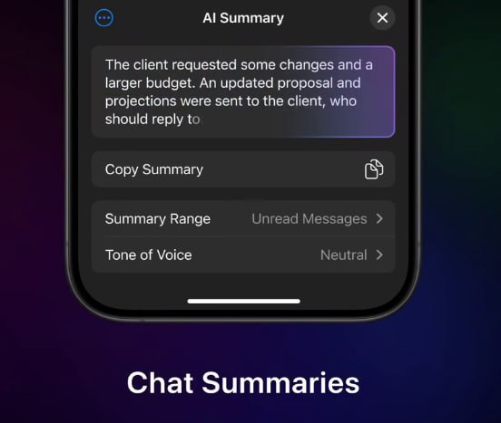 Telegram x xAIСамая полезная фича из анонса - на скриншоте. Наконец-то теперь можно будет удобно менеджерить проекты для тех команд, кто ведёт работу в Telegram 😄