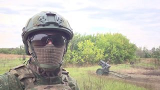 🇷🇺🇺🇦️ - Russian Armed Forces personnel fire a North Korean 107mm Type-75 Multiple Rocket Launcher (MRL) somewhere in the Special Military Operation Area.