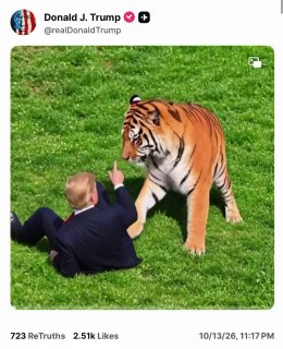 NEW - Trump released this video of himself with Tigris.