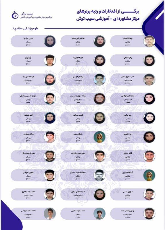 سیب ترش | آموزش و مشاوره کنکور: 🏆 برگی از افتخارات سیب ترش➖➖➖➖➖➖➖➖➖⭐️ شماره ۴۲ : علوم پزشکی زنجان➖➖➖➖➖➖➖➖➖🏆 برگی از افتخارات سیب ترش➖➖➖➖➖➖➖➖➖⭐️ شماره ۴۳