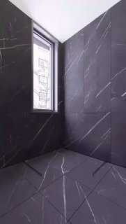 Ванная с мраморными стенами и полом | Дизайн - изображение 1 - ванная, мраморными, стенами