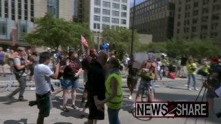 🇺🇸 #Kalamazoo Public Safety released a video showing a red car speeding through a crosswalk and hitting a bicycle being walked by a pedestrian who was walking across, who nearly got hit in the process.Once again it is always the cyclists fault?Follow main channel -> LiveLeak Follow private channel -> LiveLeak Private