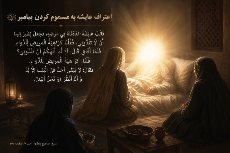حقیقت تلخ: 🏴شهادت رسول الله ص اعتراف عایشه به مسموم کردن پیامبر ...⚫️ عایشه گفت: در زمان کسالت رسول الله صلی الله علیه و آله بهزور