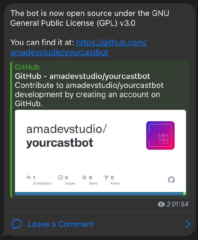 Открыл исходный код бота 