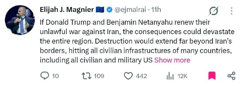 כתב מלחמה ומנתח סיכונים פוליטיים: אם טראמפ ונתניהו יחדשו את מלחמתם הבלתי חוקית נגד איראן, ההשלכות עלולות לה…