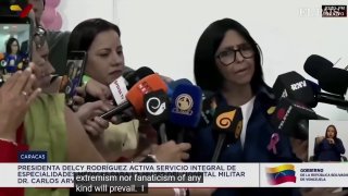 הנשיאה בפועל של ונצואלה, דלסי רודריגז, הפכה להיסטריה וביקרה את חזרתה של מנהיגת האופוזיציה מריה קורינה מצ'אד…