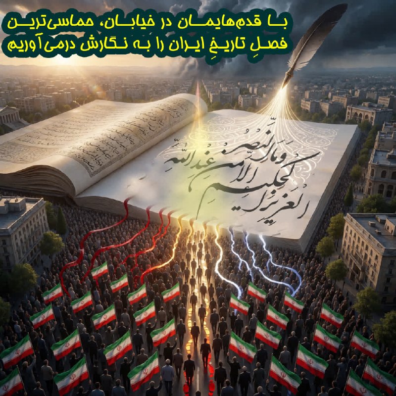 آیت الله دکتر حسینی قزوینی: 💠 نگارشِ فصلِ جدیدِ تاریخ با جوهرِ قدم‌ها​🔻تاریخ را فاتحان می‌نویسند و امروز، فاتحانِ میدانِ اراده‌ها ماییم.🔸استکبار قصد