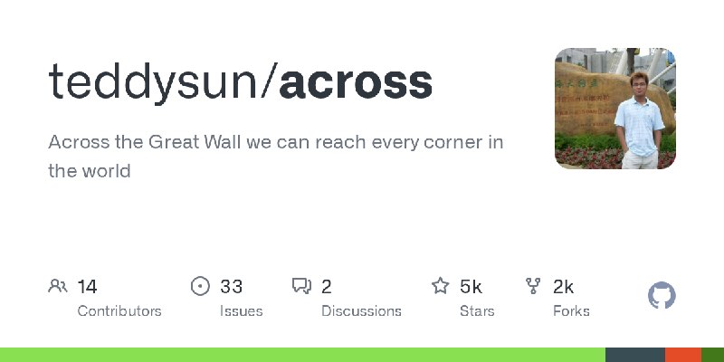 GitHub - teddysun/across: Across the Great Wall we can reach every corner in the world
