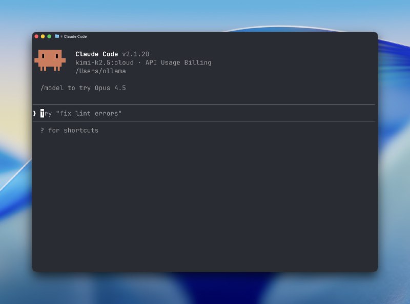 🎉🎉🎉 Kimi K2.5 is on Ollama's cloudollama run kimi-k2.5:cloudYou can connect it to Claude Code, Codex, OpenCode, Clawdbot, and Droid via ollama launch!ollama launch claude --model kimi-k2.5:cloud@aigc1024
