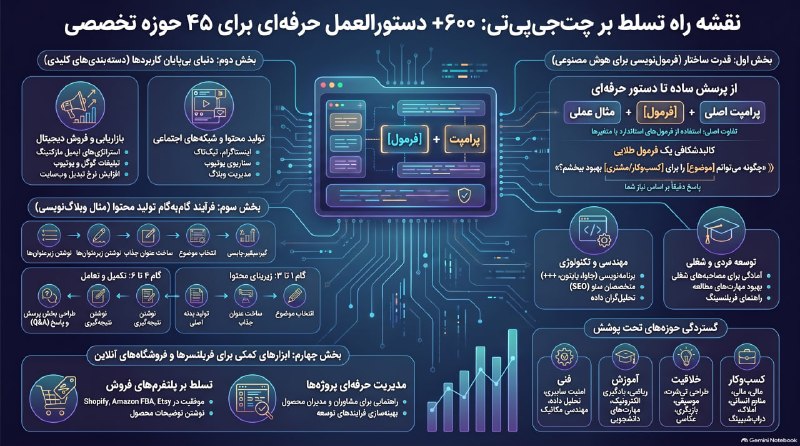 رسانه، فرهنگ - نشانه: 600-chatgpt-prompts_compress.pdfنقشه راه تسلط بر هوش مصنوعی@irCDS
