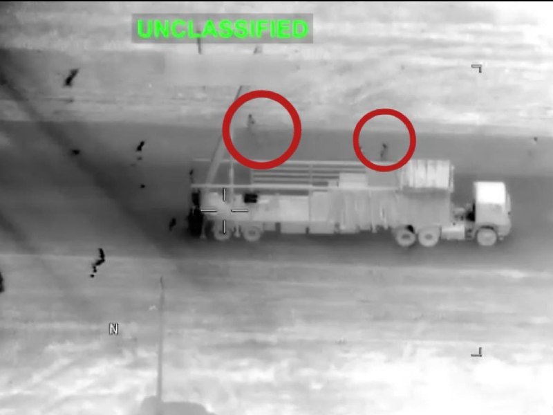 סרטון הווידאו של Centcom של כמה ממטרות התקיפה הקרקעיות שלה הלילה