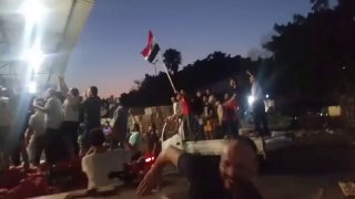 חגיגות תושבי מצרים ופועלים בחסבא צידון לאחר השער הראשון של מצרים