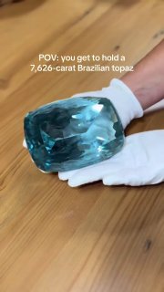 This 7,626-carat Brazilian topaz is one of the biggest cut gems.