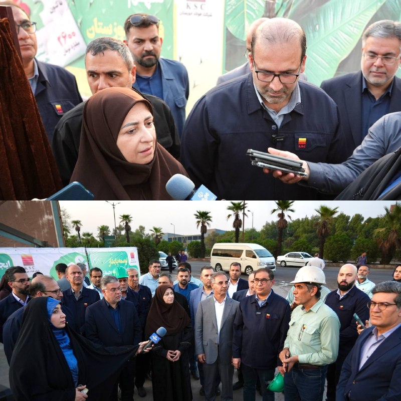 شبکه خبری خوزستان: ♦️معاون رئیسجمهور و رئیس سازمان حفاظت محیط زیست کشور: ویندفنسینگ فولاد خوزستان اقدامی خلاقانه برای کاهش انتشار آلاینده