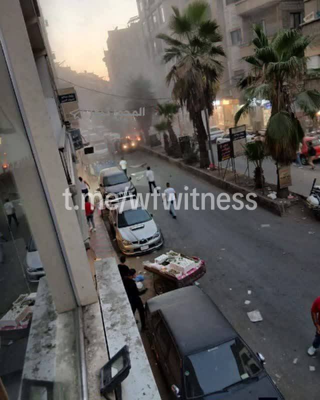️🇸🇾 זווית נוספת של הפיצוץ בג'ראמנה, דמשק.