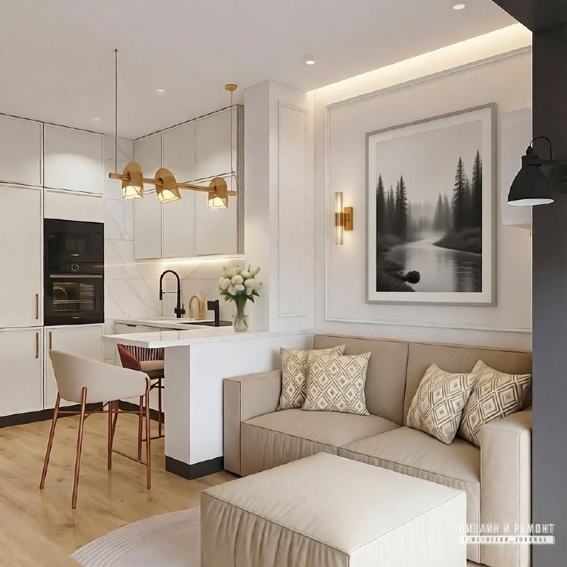 Какой вариант дизайна этой кухни-гостиной вам больше нравится? 1 - - - - - - Дизайн и ремонт - изображение 5 - какой, вариант, дизайна