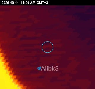 Satellite images track a fire off the coast of Oman, targeting a ship.