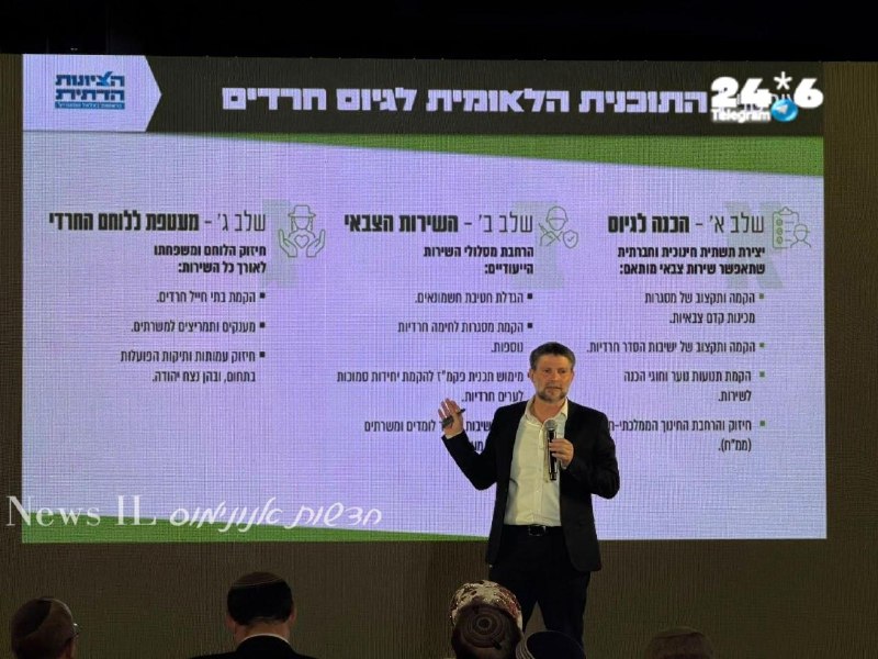 🇮🇱 סמוטריץ' דורש את העלאת אחוז גיוס החרדים כתנאי לכניסה לממשלה הבאה: "נחולל מהפכה". הוא הציב יעד: חיילים…