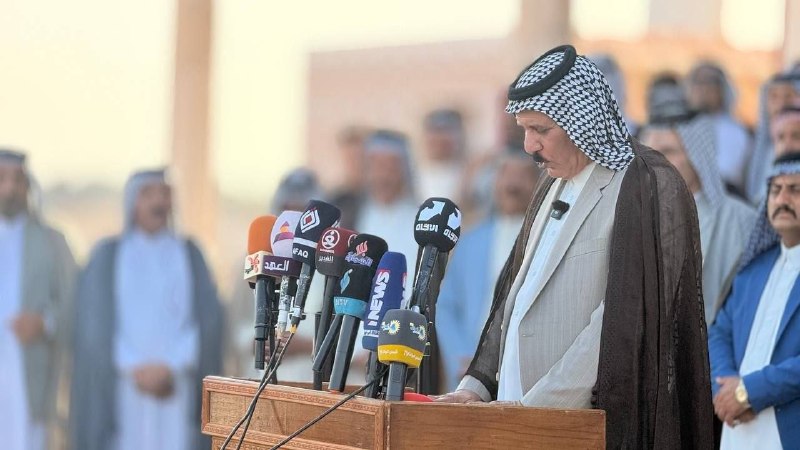 صابرين نيوز - Sabereen news: مشايخ قبائل و عشائر المثنى: نؤكد دعم قواتنا الأمنية والحشد الشعبي، وضرورة رصّ الصفوف بوجه الإرهاب والتدخلات الخارجية، ون