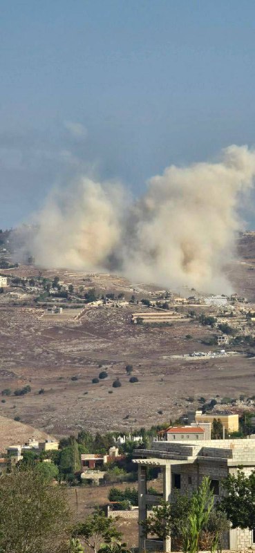 The bombing in the town of Mays al-Jabal