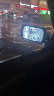 שיטפונות ברחובות הראשיים והמשניים של זאהלה לאחר גשם כבד