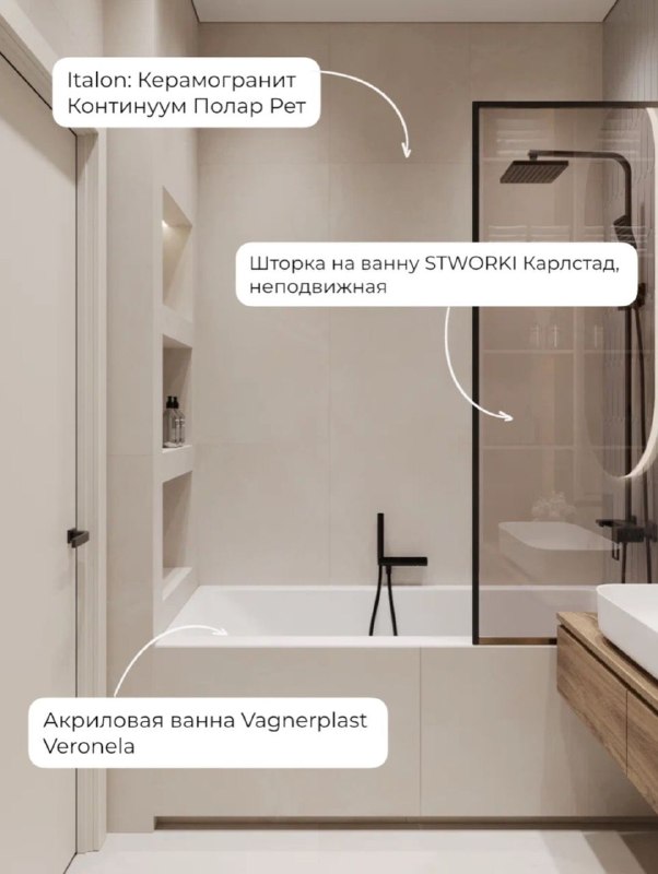 Разбор проекта евротрешка57м 2 В карусели разбор санузлов, гардеробной и прихожей Как вам интерьер? или ? Подписывайтесь на нас в MAX Pinterest BK ... - изображение 4 - разбор, telegram, view