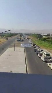תורים ארוכים מול תחנות דלק בחאלב מתארכים על פני מספר קילומטרים