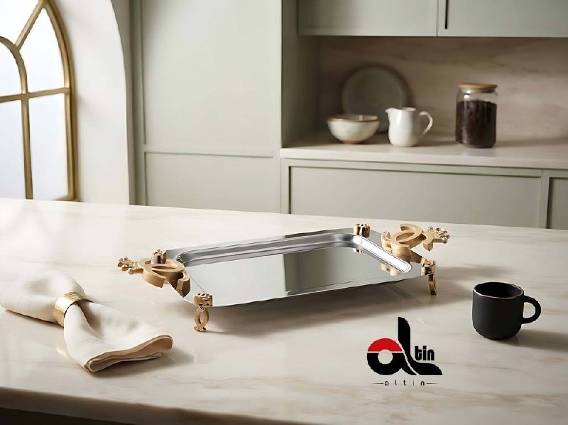بازرگانى آلتین: 👈سينى رولت دسته طلا طرح شنل👈سايز : تک سایز👈برند : نگار👈 کد : ۴۵۱👈 لینک کانال تلگرام: @Rasulian👈اينستاگرامInstagram.com/B