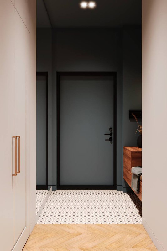 Прихожая и коридор в проекте квартиры в ЖК Огни. Запись на консультацию ко мне - изображение 5 - прихожая, коридор, проекте