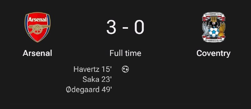 ⚽️Dashagh News⚽️: 🏴󠁧󠁢󠁥󠁮󠁧󠁿 شروع پرقدرت آرسنال در لیگ برتر با برد ۰-۳ برابر کاونتری تحت هدایت لمپارد@Dashaghnews