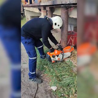 В Коми провели успешную операцию по вызволению пухлого щенка из металлической трубы.Пухляш зачем-то залез в опорную трубу пандуса на заводе в Ухте — и застрял. Работники вызвали спасателей, которые быстро распилили металл и освободили пленника, передает «К