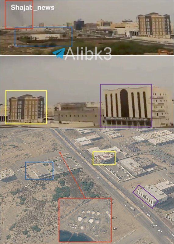 מיקום גיאוגרפי של קטע וידאו המראה עשן עולה בג'יזאן, ערב הסעודית, בעקבות פגיעת טיל בליסטי ששיגרו כוחות תימן…
