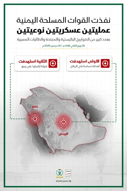 The Yemeni armed forces carried out two high-quality military operations with a large number of ballistic and cruise missiles and drones.