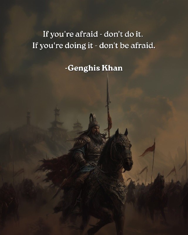 English Quotations: If you're afraid-don't do it. If you're doing it-don't be afraid.اگر می‌ترسی، انجامش مده. اگر انجامش می‌دهی، دیگر نترس.@