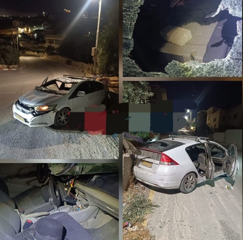 רכב ישראלי מרוסק אותר בכפר מוח'מאס; נוסעיו אותרו לאחר מכן