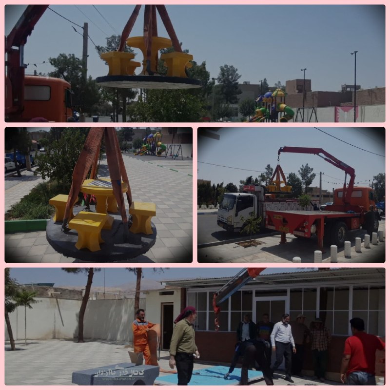 شبکه اطلاعرسانی مرآت: #خبرـخوب✳️ توسعه فضاهای ورزشی و رفاهی در آرادان✔️ نصب تجهیزات ورزشی در پارک فرشتگان و محله جلیلآباددر راستای ارتقای سلا