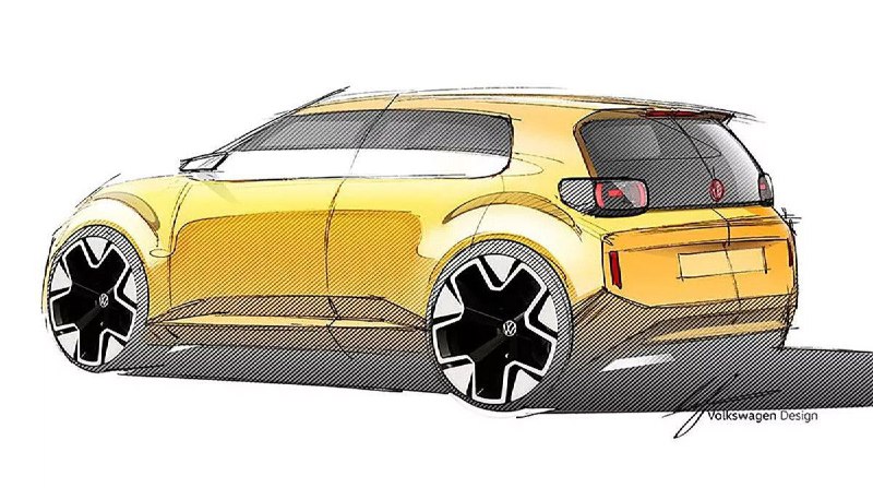 Volkswagen опубликовал дизайнерские эскизы нового электромобиля 2