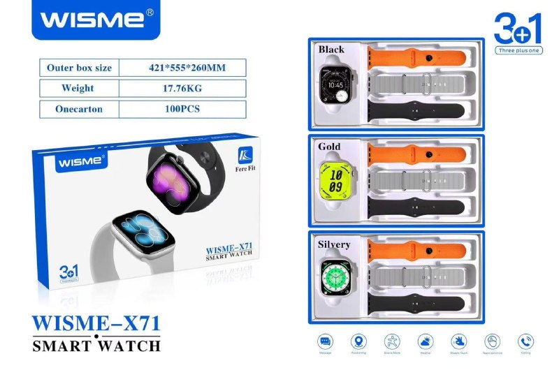 پخش عمده ساعت هوشمند|عباسی: 🏷 WISME-X71💬 استعلام بهترین قیمت @mustafa8001✅ارسال از تهران به کل ایران( ۲۴ الی ۴۸ ساعت تا مقصد)#ساعتهوشمند#ایرپاد#گجت