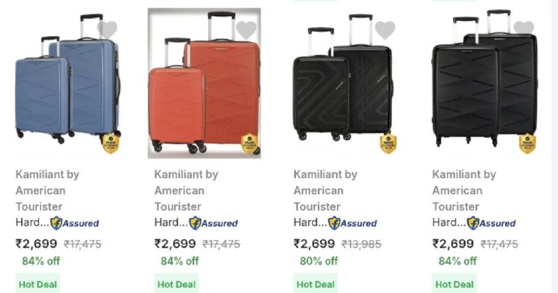 FREE Recharge Box: Upto 90% Off : Branded Trolleys & Luggages + Extra 10% Bank Offer Pack of 2 : https://fkrt.cc/hhtpounPack of 3 : https:/