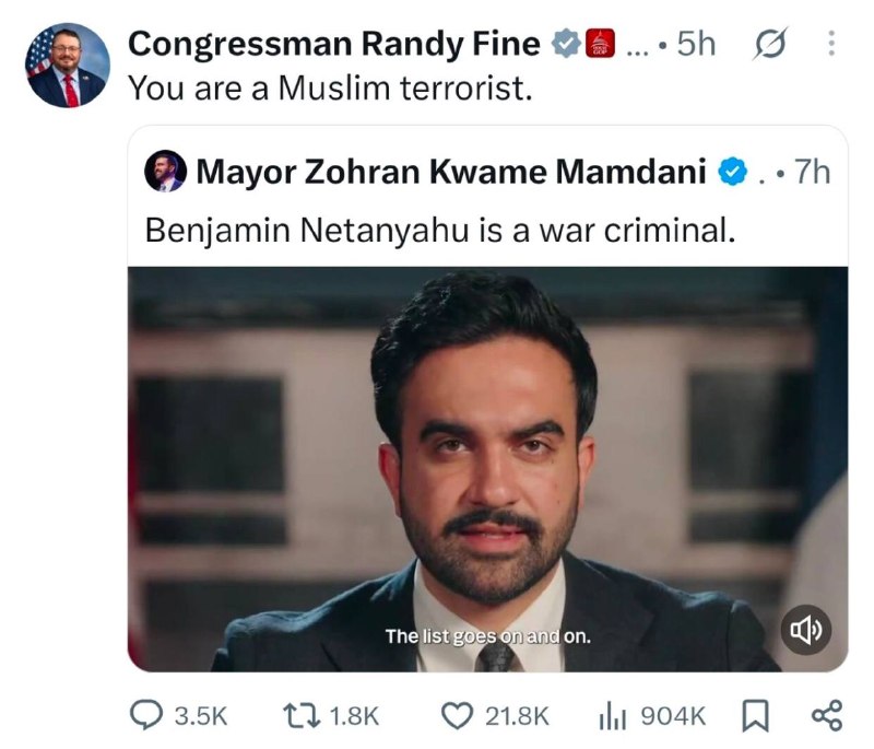 לאחר שהכריז על מעצרו של נתניהו עם כניסתו לניו יורק על ידי זהרן ממדאני, ראש עיריית ניו יורק, כעת רנדי פיין…