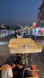 🔴שירות המזוהה עם רשות תחיית הטקסים האסלאמיים המזוהה עם גדודי חיזבאללה, מנקה את הרחובות לאחר סיום התהלוכות.