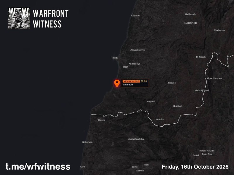 🇱🇧🇮🇱 Israeli artillery fire was reported in Mansouri, South Lebanon.