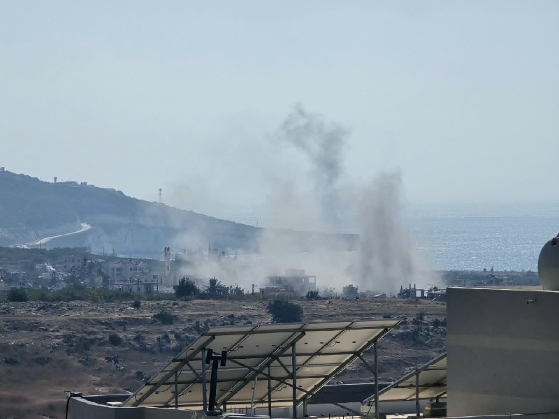 דחוף: ארטילריה הכיבוש הפציץ את העיירה מנצורי, דרומית ללבנון.