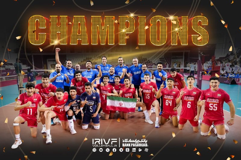 اﻧﻌﻜﺎﺱ ﺑﻨﺎﺏ: 🔺️نوجوانان والیبالیست ایران قهرمان جهان شدند🔹️تیم ملی والیبال نوجوانان ایران امروز در دیدار فینال رقابت‌های والیبال نوجو